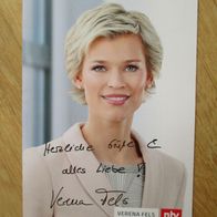 N Tv Fernsehmoderatorin Verena Fels Handsigniertes Autogramm