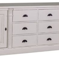 Casa Padrino Landhausstil Sideboard Antik Grau Cremefarben 219 X 51 X