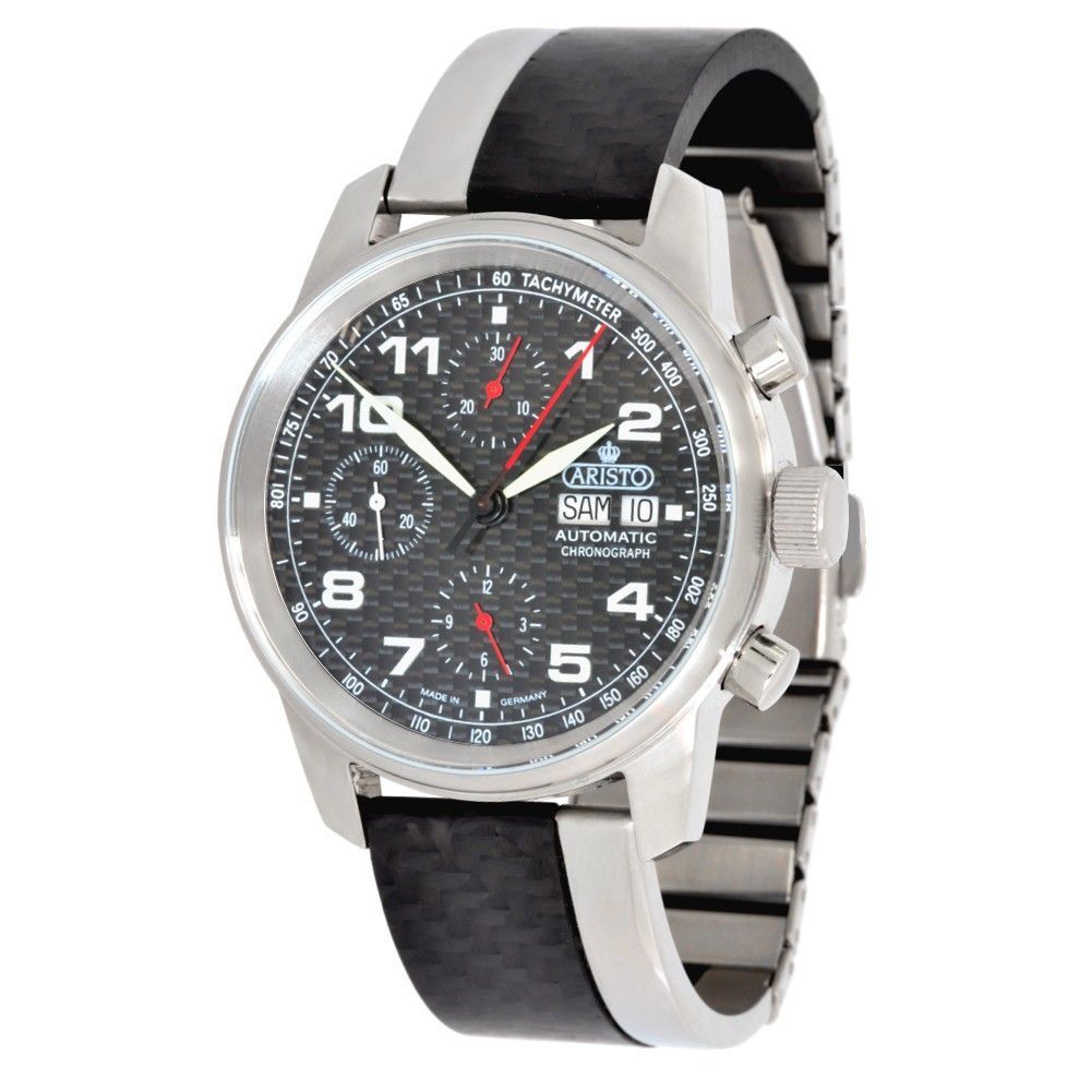 Aristo Herren Armbanduhr Automatik Chronograph Model 4H179 ETA 7750