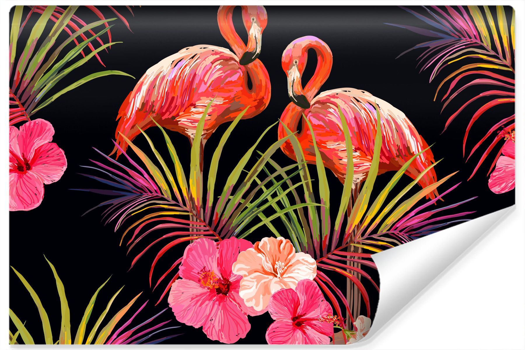 Muralo VLIES Fototapeten Tapeten XXL Jugend Flamingos Blumen 3D 3547