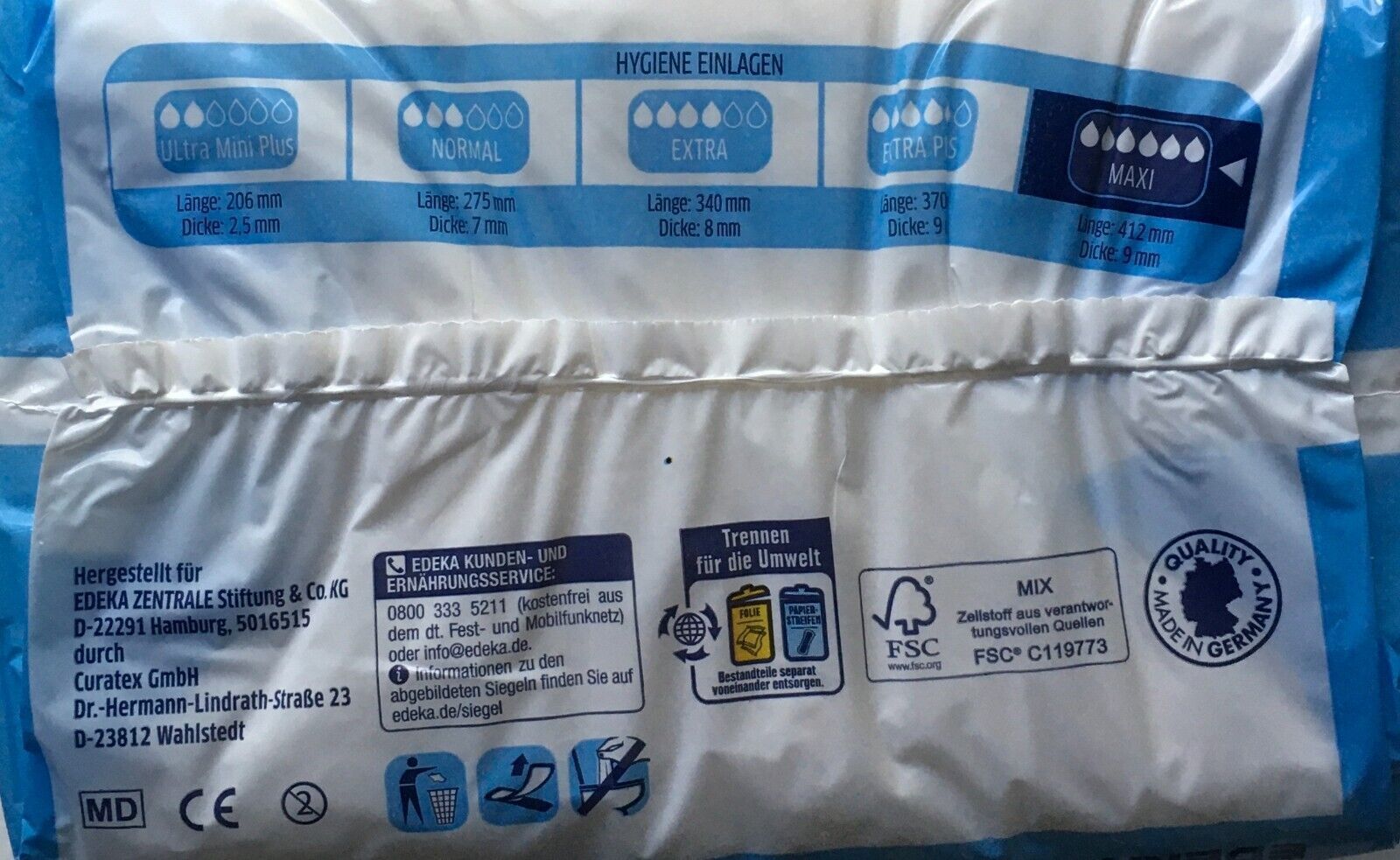 Elkos Hygiene Einlagen Maxi St Ck Packung Er Pack X Kaufen Bei