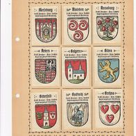 Kaffee Hag Wappen Provinz Sachsen Reg. Bez. Merseburg 9 Wappen plus Blatt (1)