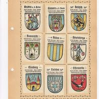 Kaffee Hag Wappen Provinz Sachsen Reg. Bez. Merseburg 9 Wappen plus Blatt (2)