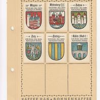 Kaffee Hag Wappen Provinz Sachsen Reg. Bez. Merseburg 6 Wappen plus Blatt (3)
