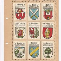 Kaffee Hag Wappen Provinz Sachsen Reg. Bez. Magdeburg 9 Wappen plus Blatt (2)
