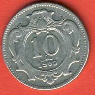 Österreich 10 Heller 1909