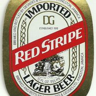 ALT ! Bieretikett "RED STRIPE" Desnoes & Geddes Ltd. Kingston Jamaika (Nordamerika)
