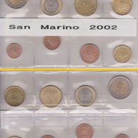 2002 San Marino Euro Kursmünzensatz bankfrisch Rarität
