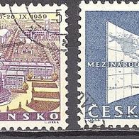 Tschechoslowakei, 1959, Mi. 1146, 1147, Messe Brünn, 2 Briefm., gest.