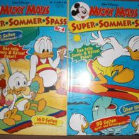 2 Hefte von "Micky Maus - Super Sommer Spass" Nr. 4 + 5