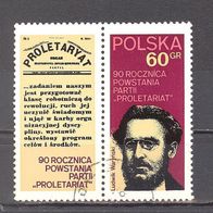 Polen, 1972, "Proletariat", Zusammendruck, 1 Briefm., gest.