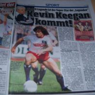 Kevin Keegan Presse Bericht Clippings Sammlung #38