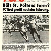 Fußball TOTO Vorschau Runde 36 10./11.9.1988 VSE St. Pölten FC Tirol Innsbruck