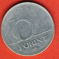 Ungarn 10 Forint 1994 mit Riffelrand