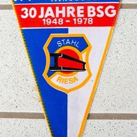 Wimpel fanion pennant BSG Stahl Riesa 1948 - 1978 DDR TSV Deutschland FC 98 DFV