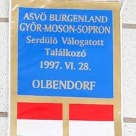 Wimpel pennant Györ Moson Sopron ASVÖ Burgenland Olbendorf 1997 Ungarn Hungary