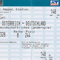 Ticket Österreich - Deutschland 6.2.2008 ÖFB DFB Wien Eintrittskarte Länderspiel