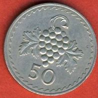 Zypern 50 Mils 1970 Auflage 500 000.