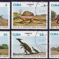 Cuba - Kuba - Mi. Nr. 3109-3114 - Tiere - Dinosaurier (1987) - gestempelt o