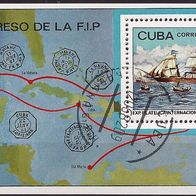 Cuba - Kuba - Mi. Nr. Block 72 - PhilexFrance 1982 - Schiffe (1982) - gestempelt o