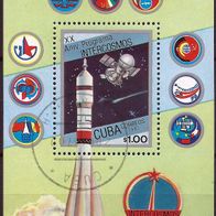 Cuba - Kuba - Mi. Nr. Block 98 - Weltraum (1987) - gestempelt o