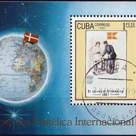 Cuba - Kuba - Mi. Nr. Block 100 - Hafnia´87 (1987) - gestempelt o