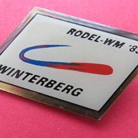 Rodel WM 1989 Winterberg Abzeichen Brosche :