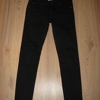 tolle Color - Skinny - Jeans schwarz Crashone Gr. 152 (0117) top