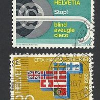 Schweiz, 1967, Mi.-Nr. 851-852, gestempelt