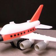 Ü-Ei Flugzeug 1992 Am Flughafen - Boing 747 - rot - Text!