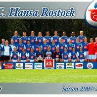 AK Mannschaft Team FC Hansa Rostock 07-08 Deutschland Fußball Mannschaftskarte