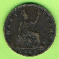 Großbritannien 1/2 Penny 1868