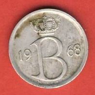 Belgien 25 Centimes 1968 Belgie