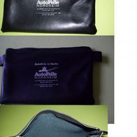 Kleine Autotasche f. Auto Papiere aus Kunstleder Schwarz 22x15cm Reißverschluß