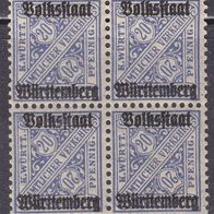 Württemberg  264 d * * Vierer #035448