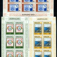 Briefmarken Bogensatz Gibraltar Mi Nr 364 - 366 postfrisch