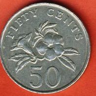 Singapur 50 Cents 1988