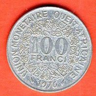 Westafrikanische Staaten Quest 100 Francs 1976