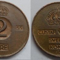 Schweden 2 Öre 1955 (Bronze) ## C3