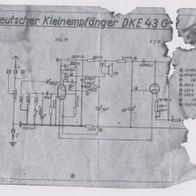 Schaltplankopie von Deutscher Kleinempfänger DKE 43 GW