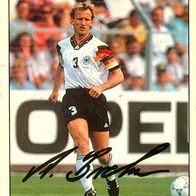 Sammelkarte Trading Card Andreas Andi Brehme Deutschland DFB 92-93 Real Zaragoza