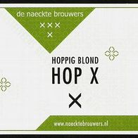 Bieretikett HOP X Brauerei De Naeckte Brouwers Amstelveen Nordholland Niederlande
