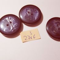 4Kunststoffknöpfe Farbe siehe Foto 27x6mm 2 Loch a 2mm Nr 52 reste