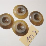 4 Kunststoffknöpfe Farbe siehe Foto 15x3mm 2 Loch a 2mm Nr 62 rest