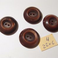 4 Kunststoffknöpfe Farbe siehe Foto 22x6mm 2 Loch a 2mm Nr 64 Rest