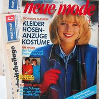 neue mode 1987-01 Kleider Hosenanzüge Kostüme