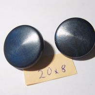 2 Kunststoffknöpfe Farbe siehe Foto 20x8mm Öse 2mm Nr 92 Reste