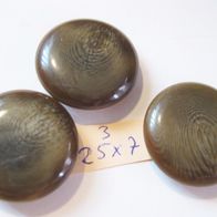 3 Kunststoffknöpfe Farbe siehe Foto 25x7mm Öse 2mm Nr 108 Reste