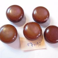 5 Kunststoffknöpfe Farbe siehe Foto 17x10mm Öse 1,5mm Nr 113 Rest