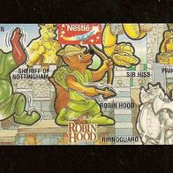 Fremdfiguren / Beipackzettel Nestle / Robin Hood - Rhinoguard